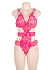 Heart Jacquard Stretch Mesh Teddy