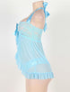 Light Blue Bow Fly-away Halter Babydoll