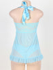 Light Blue Bow Fly-away Halter Babydoll