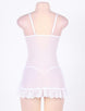 Romantic Feminine Fitted White Babydoll