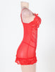 Red Halter Feminine Fitted Elegant Babydoll