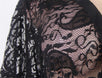 Black Half Long Sleeve Lace Plus Size Women Lingerie