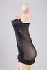 Plus Size Black Round Back Babydoll With G-String