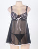 See Through Mesh Black Lace Babydoll For Women