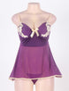 The King Mistress Sexy Scallop Purple Babydoll