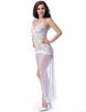 White Long Lace and Chiffon Sleepwear Gown