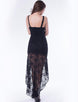 High Low SlinkyBlack Lace Fishtail Dress