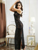 Black Lace Asymmetrical Gown