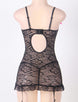 Lace Black Garter Slip Babydoll Lingerie