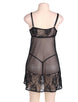 Plus Size Soft Lace Babydoll with G-string