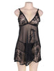 Plus Size Soft Lace Babydoll with G-string