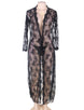 Black Delicate Lace Long Sleepwear Gown