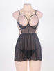 Elegant Halter Black Open Back Babydoll