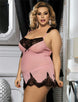 Romantic Plus Size Heart Lace Nightwear