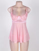 Sweet Pink Cute Style Mini Babydoll