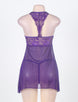 Plus Size Purple Springtime Babydoll Set