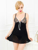 Black Floral Lace Chemise Charming Lingerie