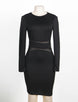 Sexy Black Long Sleeve Bodycon Dress