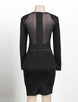 Sexy Black Long Sleeve Bodycon Dress