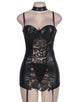 Commanding Black Collared Chemise