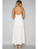 Elegant White Embroidery Backless Long Dress