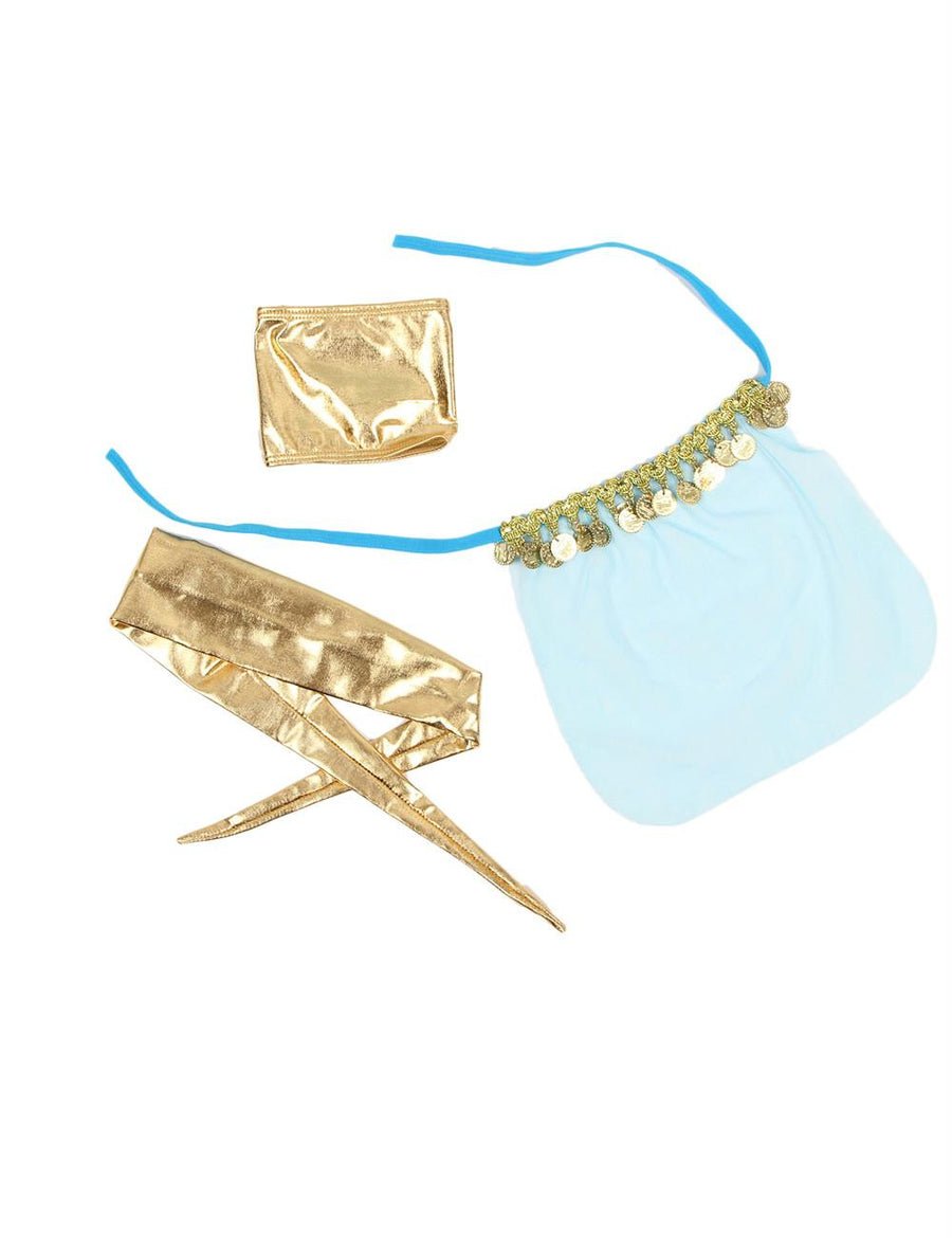 Blue India Style Sexy Bralette Lingerie Set With Golden Paillette