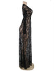 Black Delicate Lace Long Sleepwear Gown