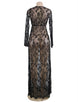 Black Delicate Lace Long Sleepwear Gown