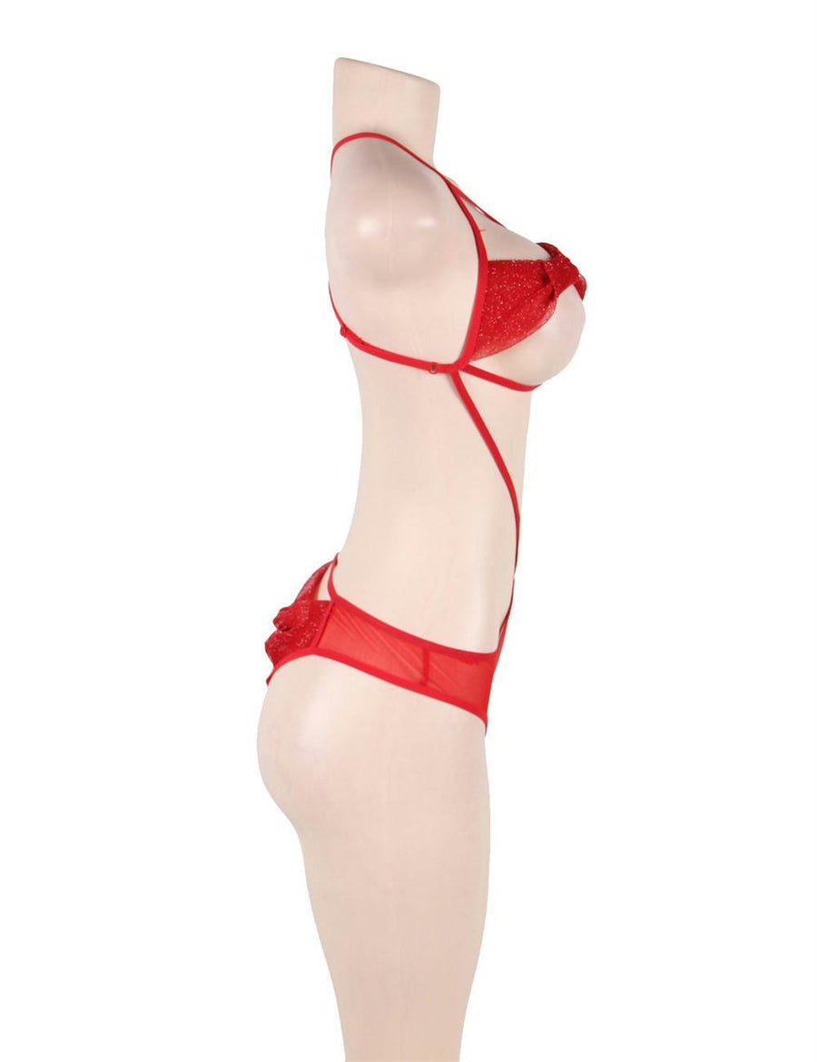 Red Lace Erotic Sexy Teddy