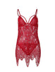 Valentine's Day Red Eyelashes Lace Elastic Band Sexy Babydoll