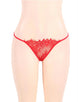 Sexy 3pcs Red Eyelash Lace Bra Panty Set