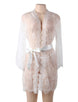 Plus Size White Delicate Lace Sleepwear Gown