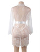 Plus Size White Delicate Lace Sleepwear Gown