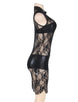 High Neck Black Lace Sleeveless Lingerie Set