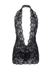 Plus Size Black lace Deep V Collar Chemise Dress