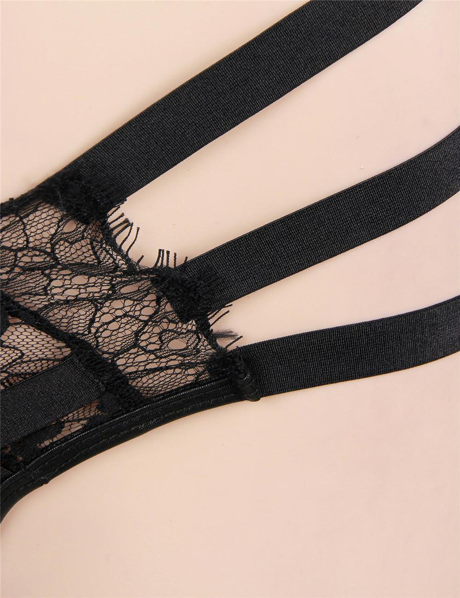 Lace Elastic Band Bra set