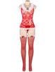 Red Christmas Plush Decoration Costume Babydoll