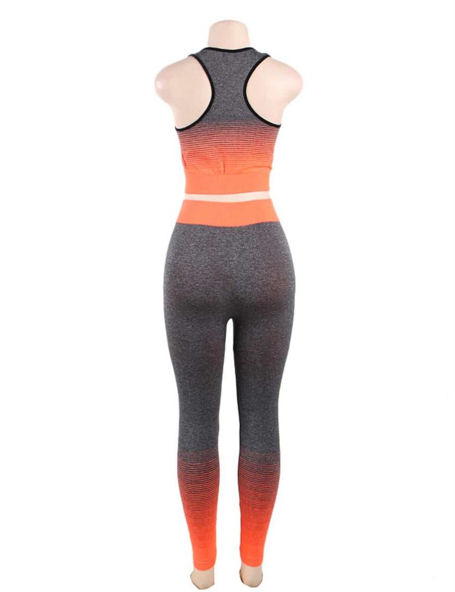 Orange Gradient Fitness Sports Set