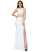 White Separate Golden Edge Dress