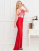 Trendy Red Embroidery Gorgeous Dress