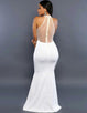 White Transparent Mesh  Applique Maxi