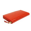 Leather Number Embossed Wallet - Orange