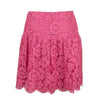 Lace Floral Embroidered Skirt - Pink