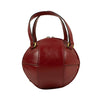 Leather Mini 'Tifosa' Convertible Strap Ball Shoulder Bag - Red