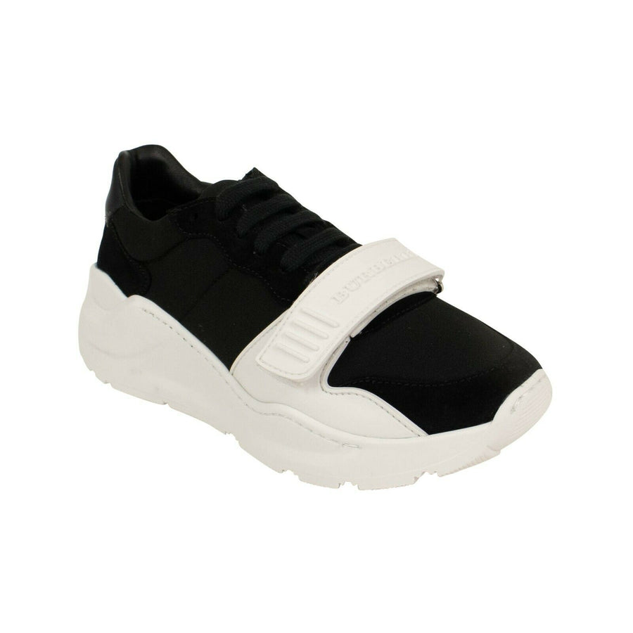 Suede Neoprene And Leather Sneakers - Black