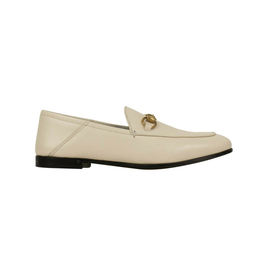 Leather Horsebit Loafers - White