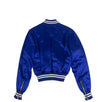 Men's Silk Baseball Bomber Jacket - Blue