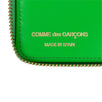 Leather Number Embossed Patchwork Square Wallet - Green