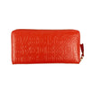 Leather Number Embossed Wallet - Orange