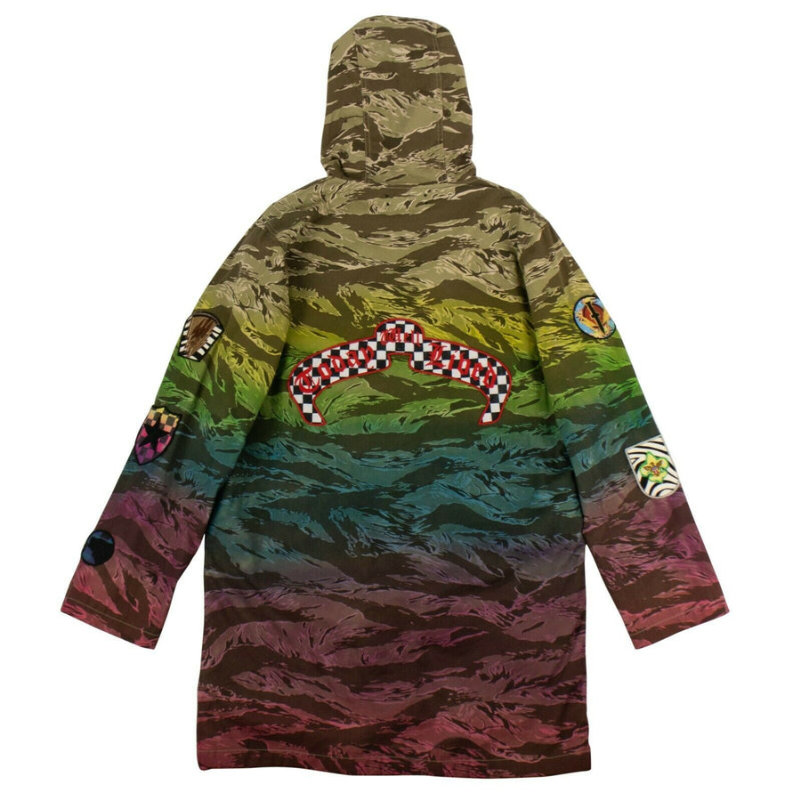 Ombre Tiger Camouflage Long Parka - Multi-Color